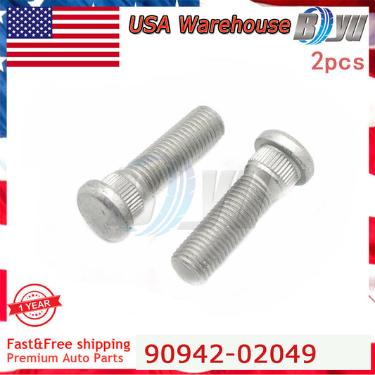 Fit for 90942-02049 for TOYOTA TACOMA TUNDRA for LEXUS STUD HUB BOLT Wheel Stud 2pcs