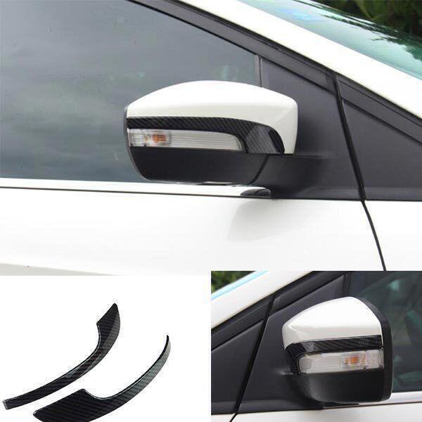 2P Carbon Fiber Rear View Mirror Strip Trim for Ford Escape Kuga 13-19 Exterior
