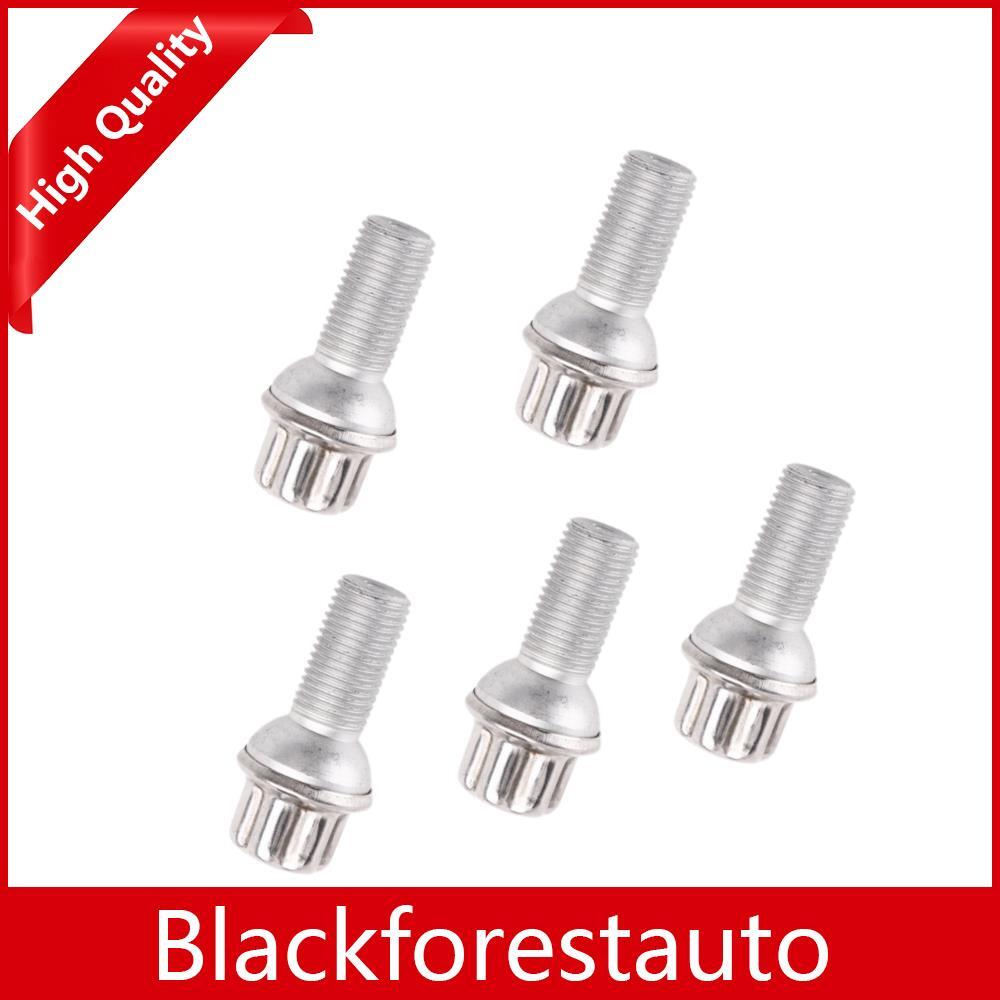 5Pcs Set Wheel Lug Bolt Fit for Mercedes-Benz E280 E300 E320 E350 E500 E55 AMG Q