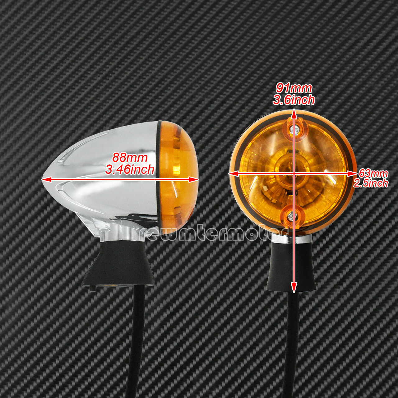 Front Halogen Turn Signal Lights Indicators Amber Blinker Fit For Indian Scout