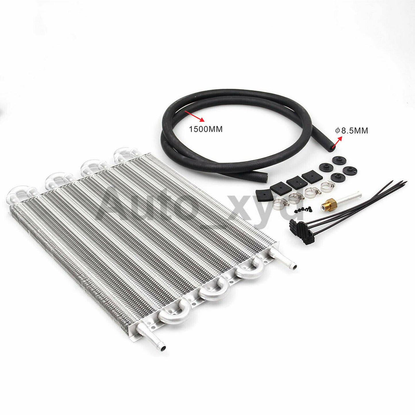 8 Row Transmission Oil Cooler Kit Aluminum Car Radiator Universal Replacement Q