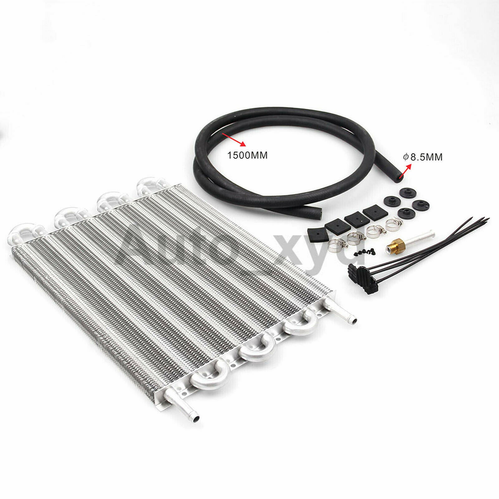 8 Row Transmission Oil Cooler Kit Aluminum Car Radiator Universal Replacement Q