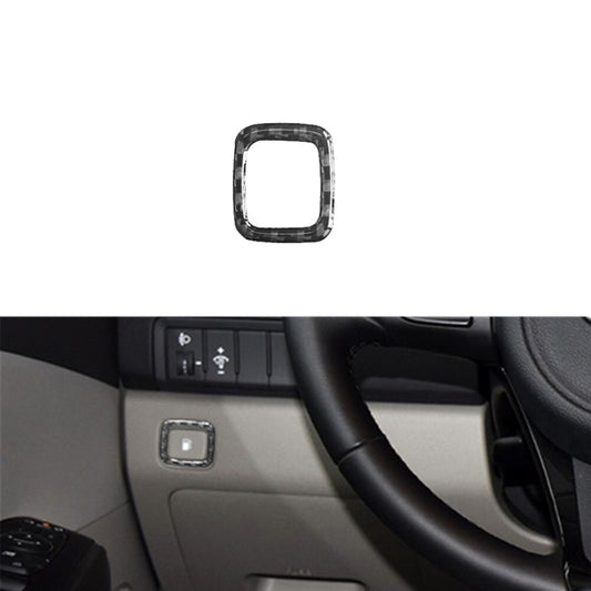 Carbon Fiber Gas Tank Button Outer Frame Trim Cover for KIA Sedona 2015-2016