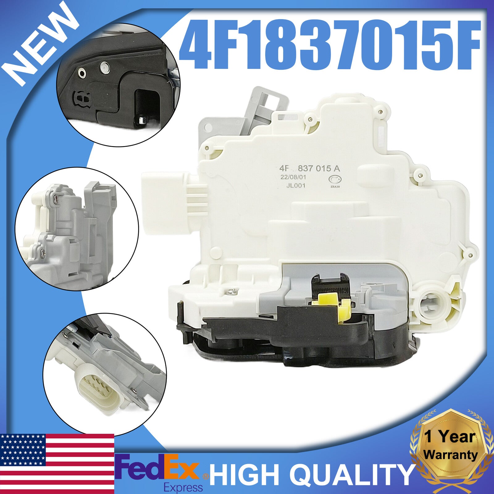 Suitable for Audi A3 A6 S6 for A8 S8 RS3 RS6 Left Front Door Lock Actuator Latch #4F1837015F n