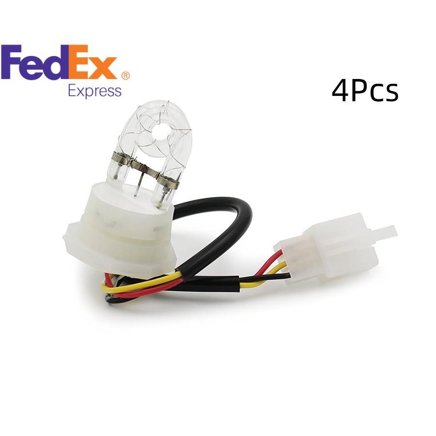 12V White 4PCS/Set HID A Way Flash Strobe Spare Replacement Bulbs Tube Light Kit Q