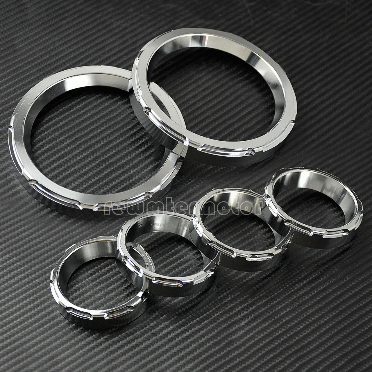 2 Gauge 4 Speedometer Burst Bezel Fit for Harley Touring Trike Chrome 96-2013