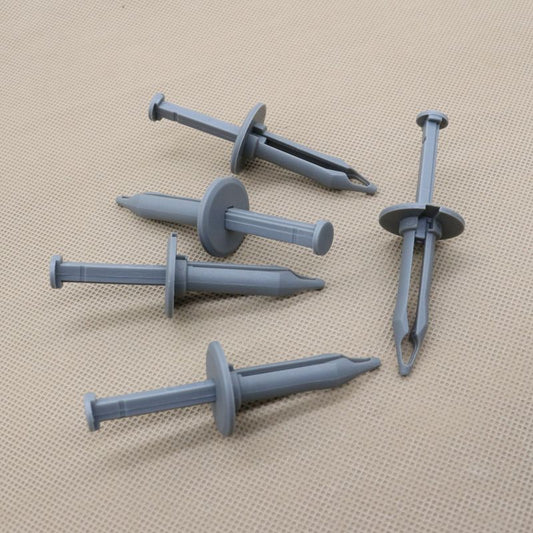 5-piece pack of universal front license plate bracket rivet fixing clips (model 15959832)