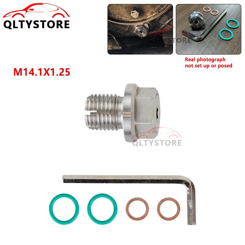 M14.1X1.25 Oil Drain Plug Self Tapping Oil Pan Thread Repair Kit with O-Ring Q