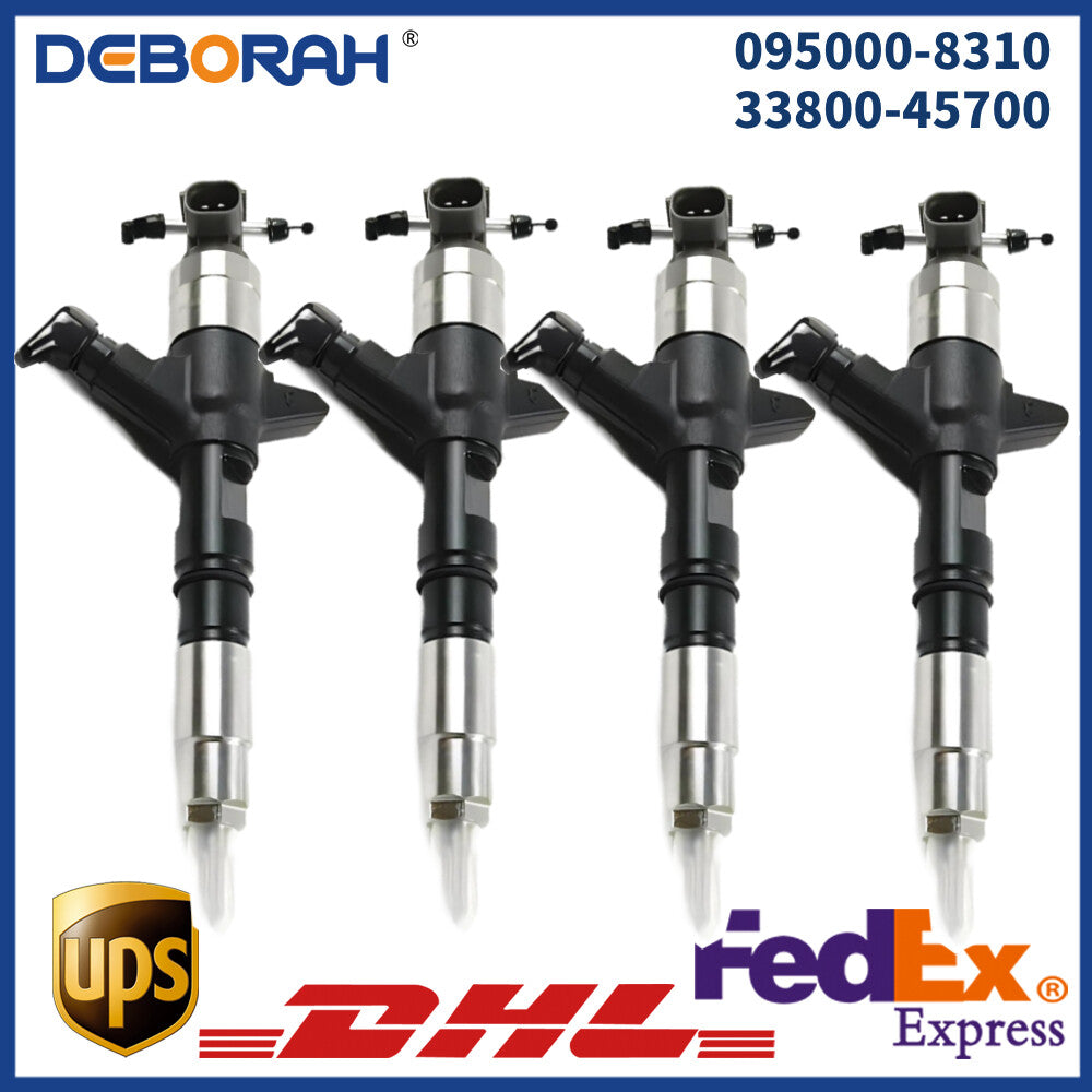 4X 095000-8310 33800-45700 Common Rail Diesel Fuel Injector for Hyundai Excavator