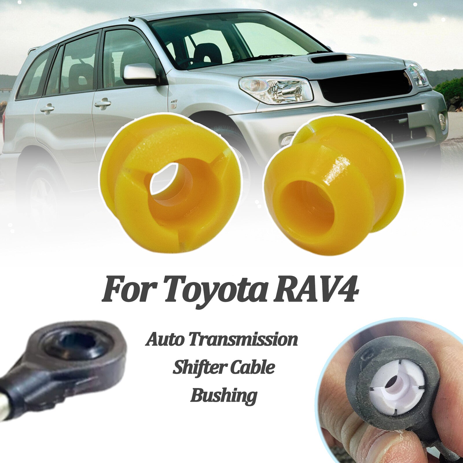 2X for Toyota Rav4 Automatic Transmission Shift Cable Bushing Kit Grommet