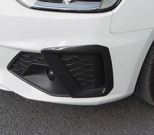 For 20-2024 23 for Audi A4/S4 B9 RS4 ABS Carbon Front Grill Fog Light Frame Trim n