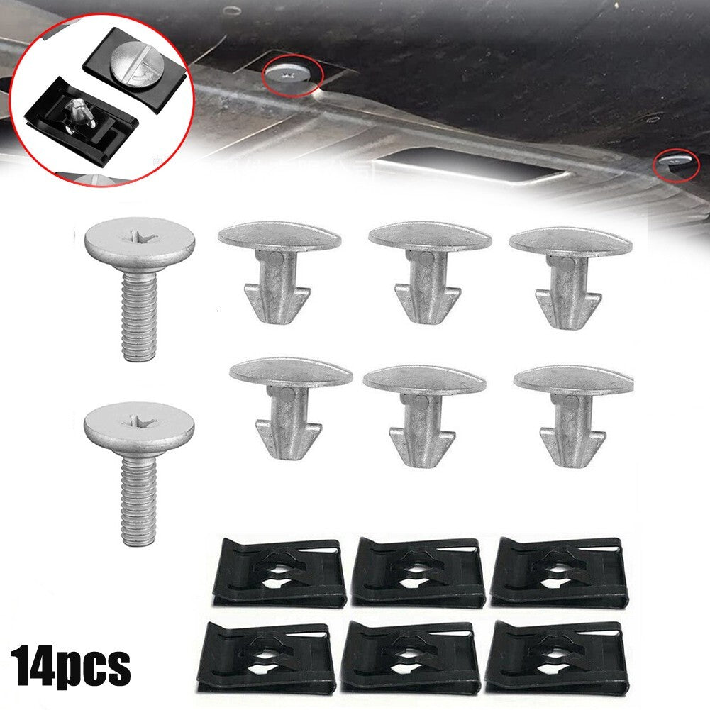 Nice Portable Engine Lower Cover Screw Screw 14 Pcs Access Bolt Clip Metal v