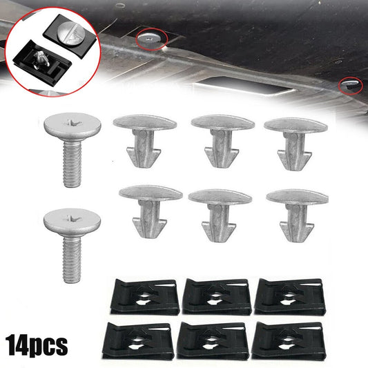 Nice Portable Engine Lower Cover Screw Screw 14 Pcs Access Bolt Clip Metal v