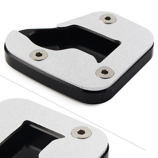 Motorbike Kickstand Sidestand Enlarge Plate Pad Fit for SUZUKI HAYABUSA 08-20 Silver Q