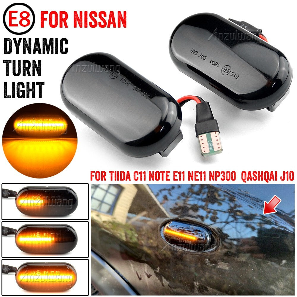 Dynamic Side Marker Turn Light for Nissan Camiones Dualis NP300 Pathfinder Latio
