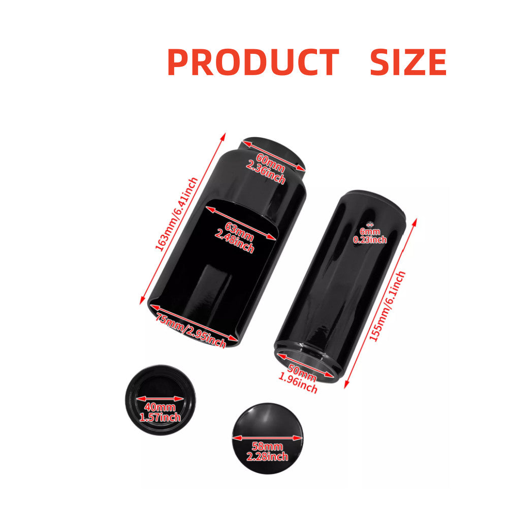 Black full fork protector for Harley Softail Street Bob FXBBS114 FXBB 107 2018-2023 n
