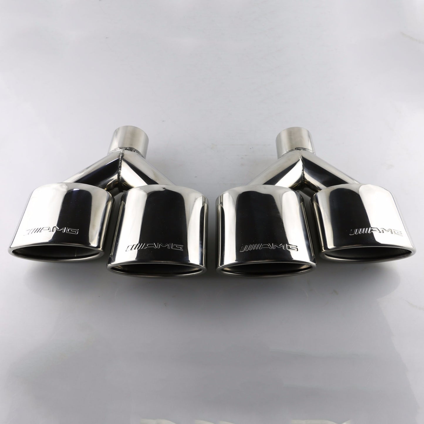AMG Stainless Oval Exhaust Tips for Mercedes-Benz W204 W203 W211 W214 C-Class JZ