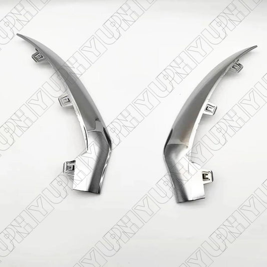 2 × Front Bumper Moulding Trim Silver for Mercedes for Benz W253 GLC Class 2017 2018 Q