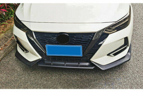 for Nissan Sentra Sylphy 2020-2023 Matt Black Front Bumper Lip Spoiler Bodykit