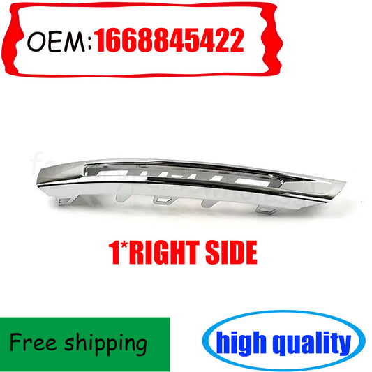 The chrome trim around the right front fog light is suitable for 13-16 inch for Mercedes X166 GL350/450/550- n