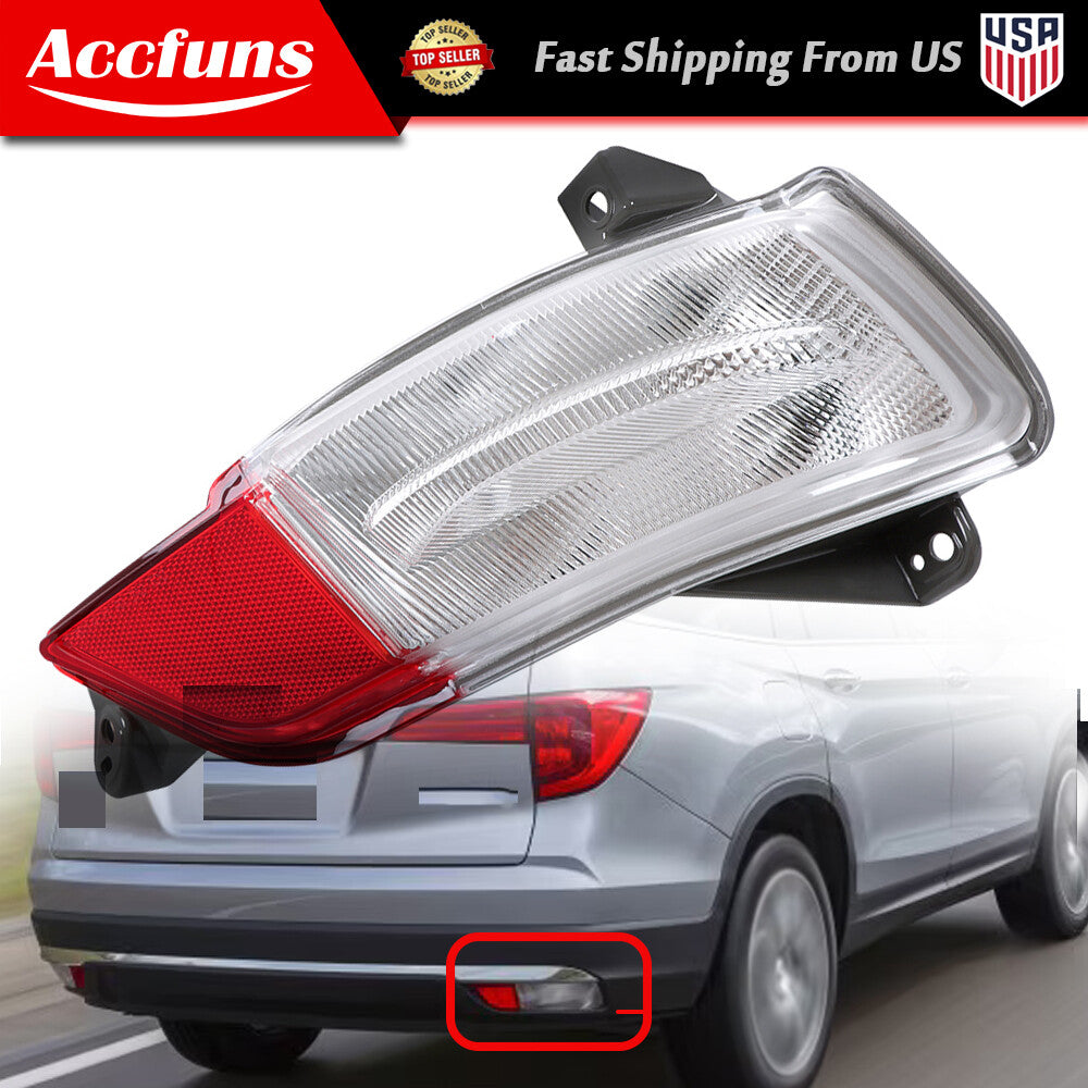 Red/white lens passenger/RH side for 2016-2018 for Honda Pilot halogen spare light - n