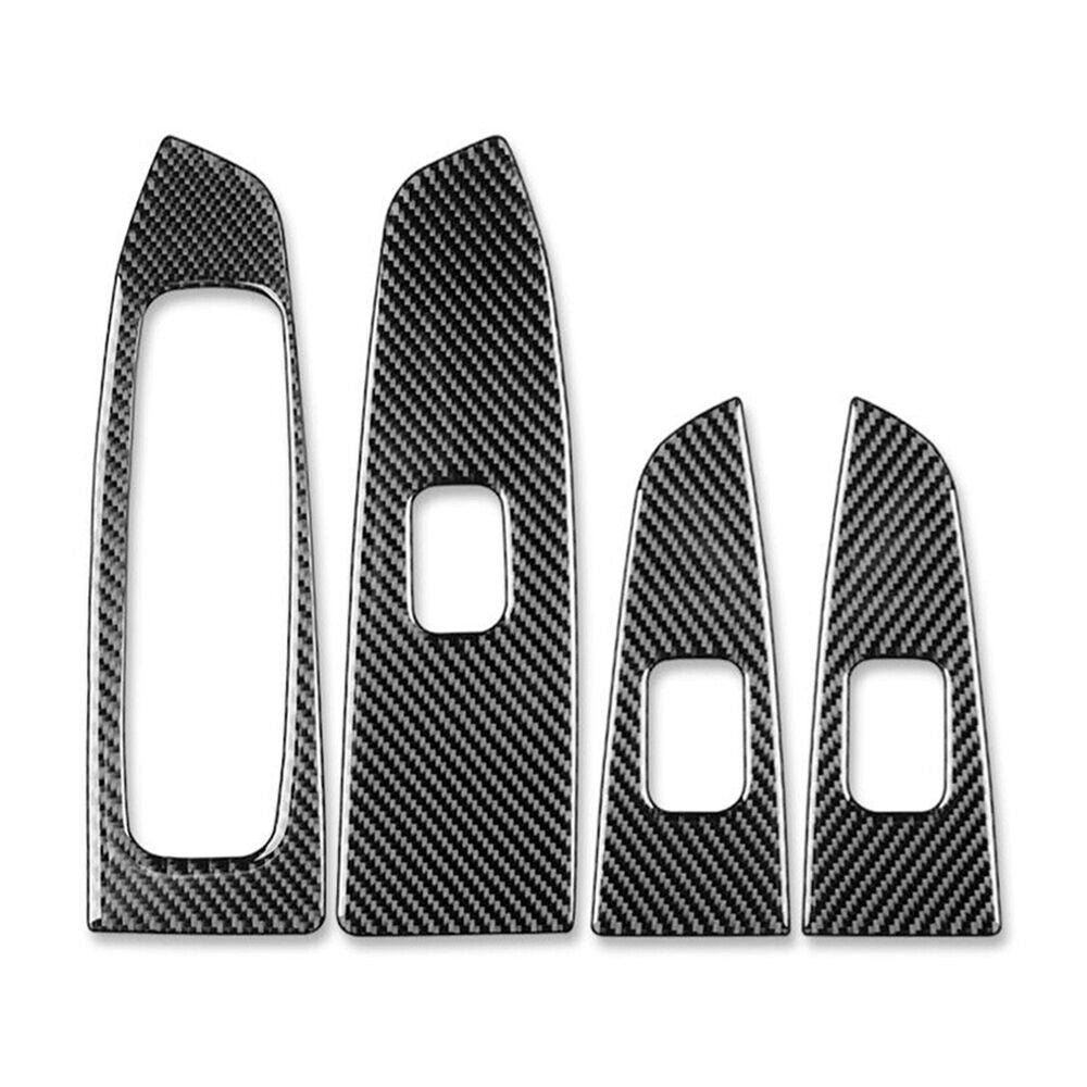 4x Carbon Fiber Window Lift Switch Panel Cover for Kia Forte Cerato K3 2019-2023 n