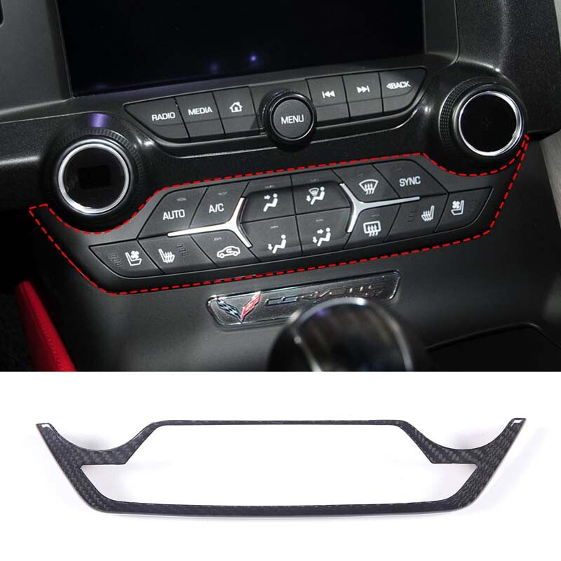 Red stainless steel cabin cover side protective strip decoration suitable for Corvette C8 2020-2023- v