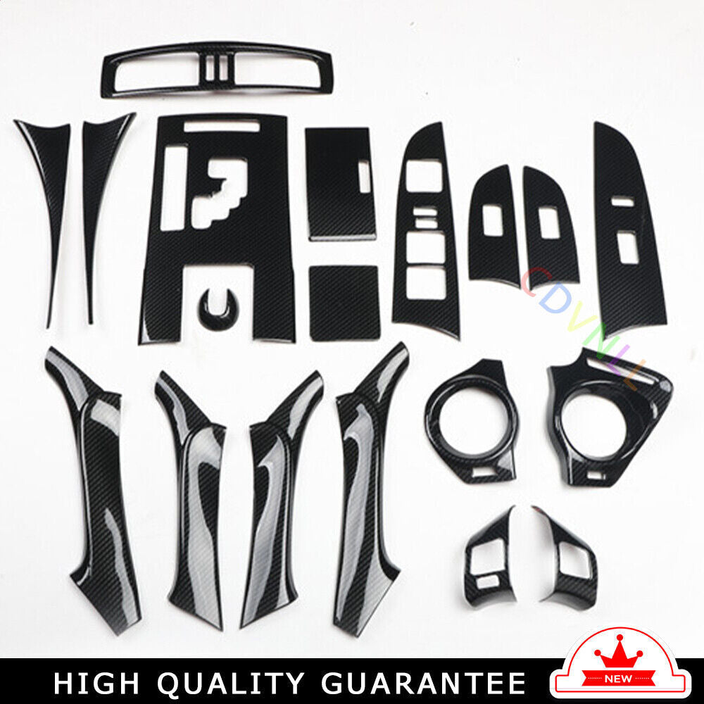Car Interior Decoration Full Set Trim for Lexus IS 06-11 Black Carbon Fiber 19X