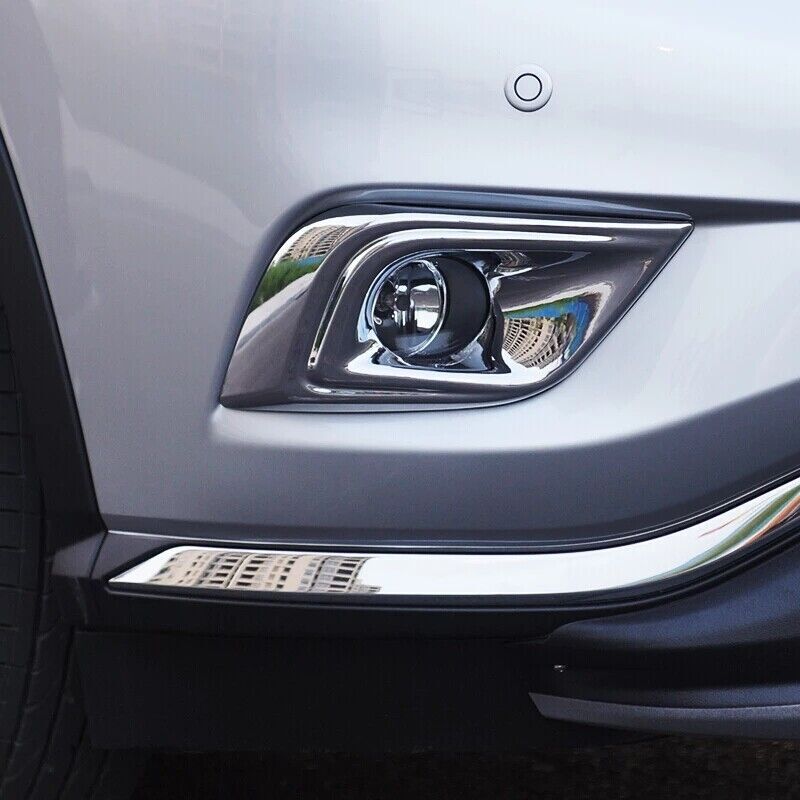ABS Chrome 2 PCS Front Fog Light Lamp Cover Trim for Nissan Murano 2015-18