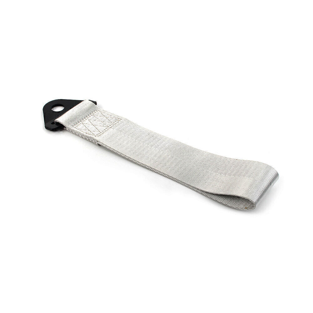 Racing Car Towing Strap Belt Rope Rally Hook Universal Rear/Front Bumper gray Q