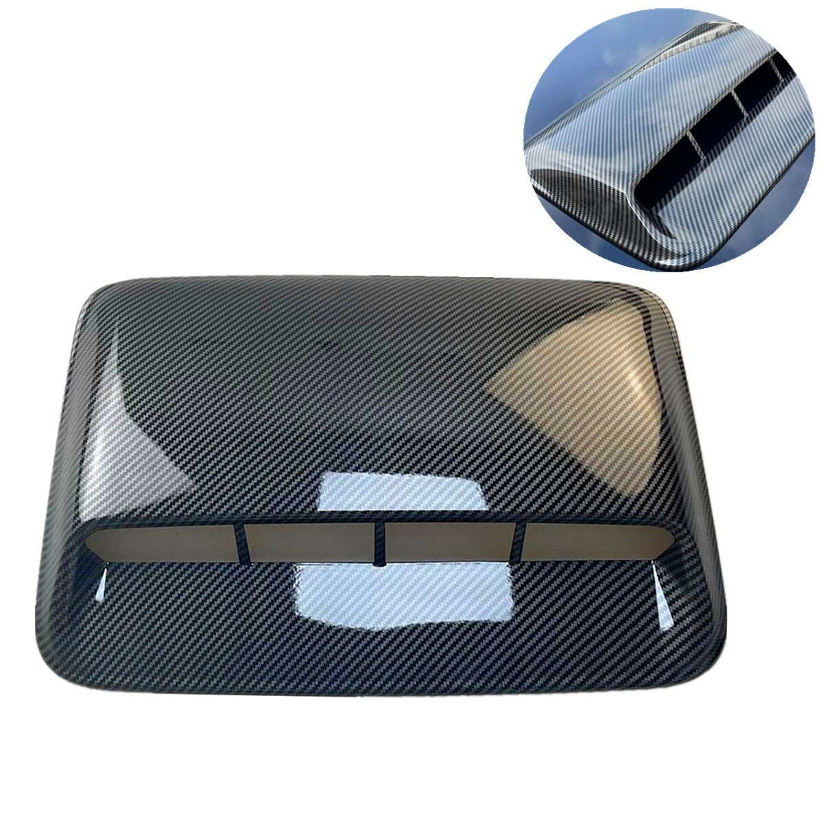 Air Flow Scoop Hood Intake Vent Bonnet Trim Cover Car Decorative Self Adhesive