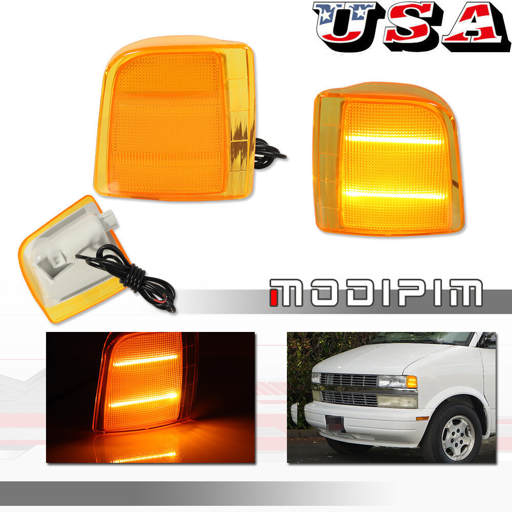 for Astro Corner Lights 1995 - 2005 Driver and Passenger Side Yellow Amber - v