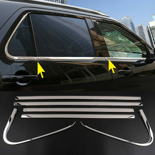 for Ford Explorer 2011-2019 Steel Chrome car Bottom Window Frame Sill Trim Cover