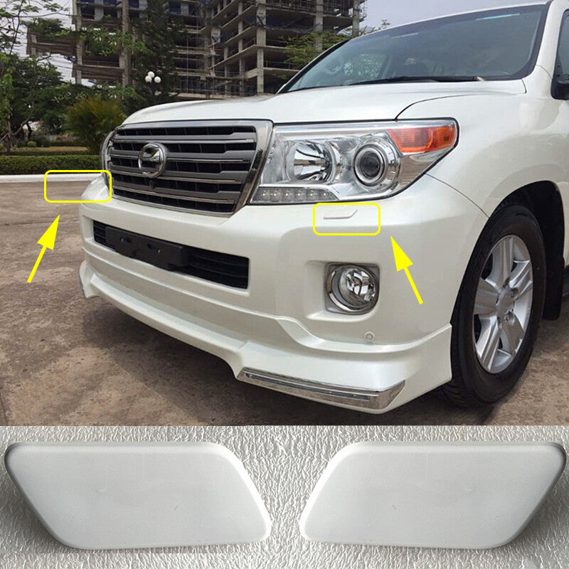 Headlight Cleaning Nozzle Cover for Toyota for Land Cruiser LC200 2012-2015 White