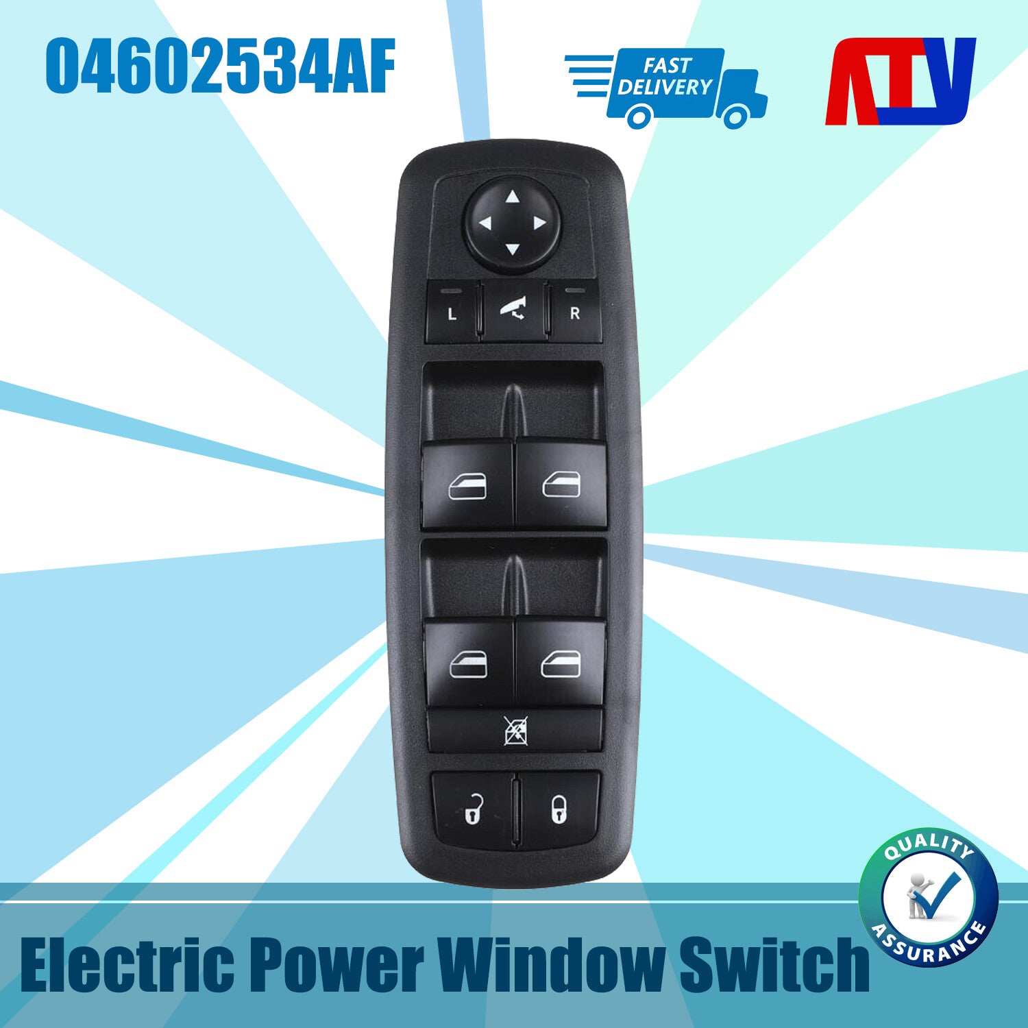 Driver Side Window Switch for Chrysler Town Country for Dodge 08-09 04602534AF