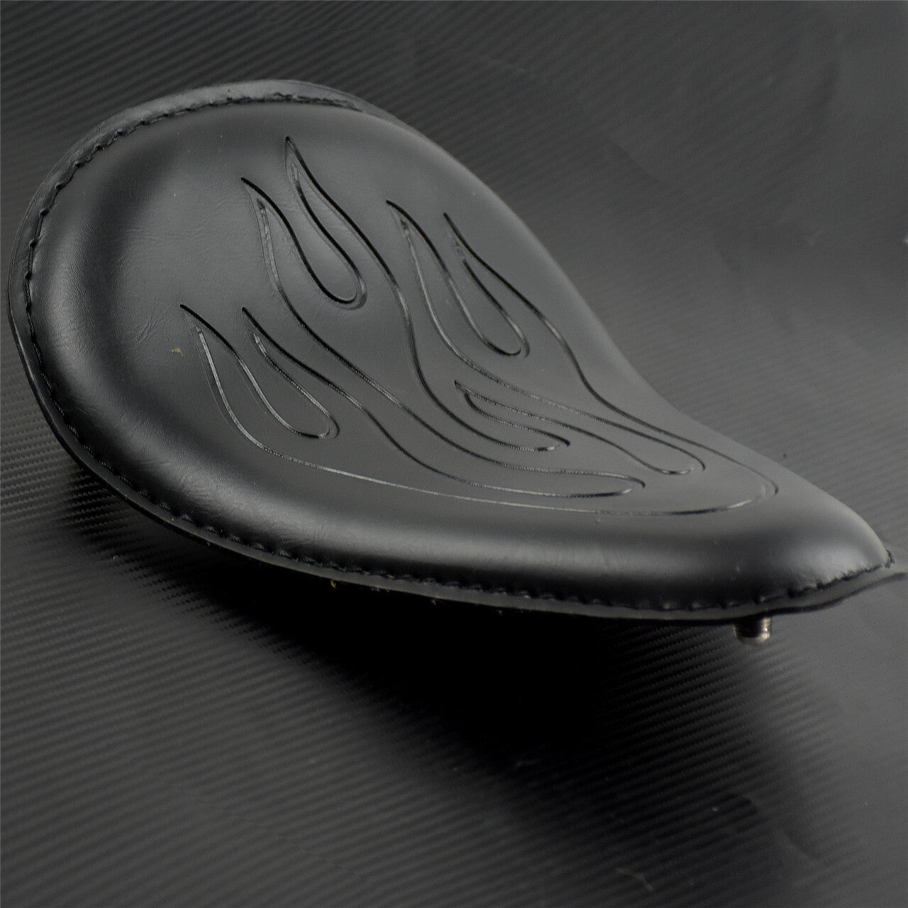 Black Flame Solo Driver for Seat w/ 3 Spring Mounting Kit Fit For Bobber Chopper