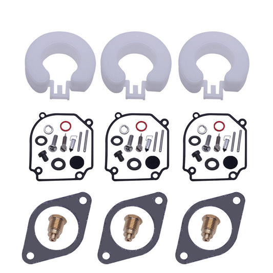 3 Sets Carburetor Repair Kits for Yamaha Outboard 2T 75 85 90 HP 6H1-W0093-01-00 Q