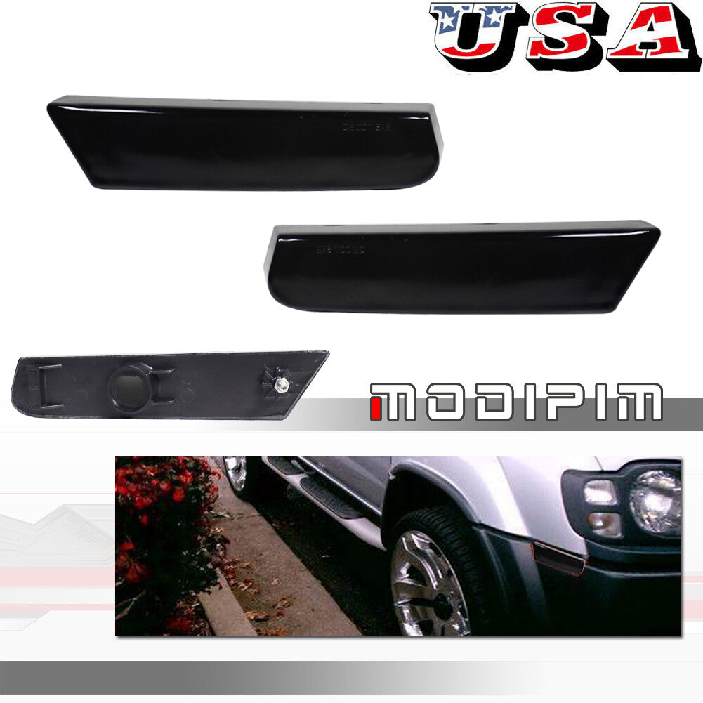 Smoke Black Front Side Marker Light Housing Kit for 2002 2003 2004 for Xterra - v