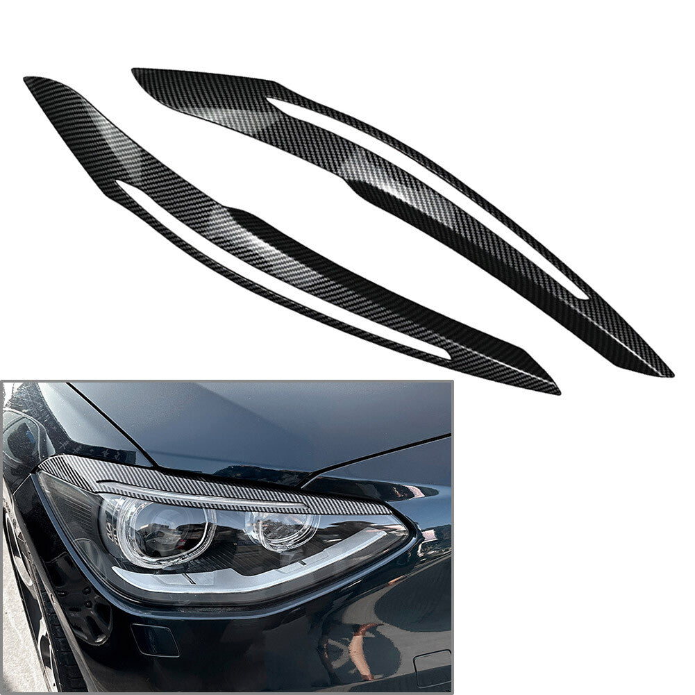 Car Headlight Eyebrow Eyelids Cover Trim Fit for BMW 1 Series F20 Advance Version