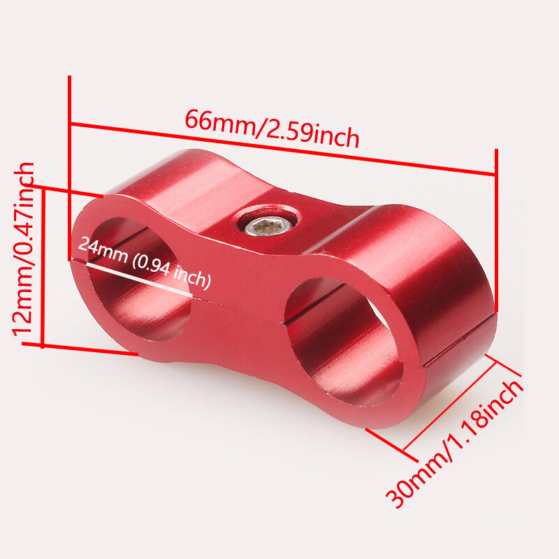 4-8Pcs AN12 Hose Separator Clamp Fitting Connector Oil Fuel Hose Line Adapter Q