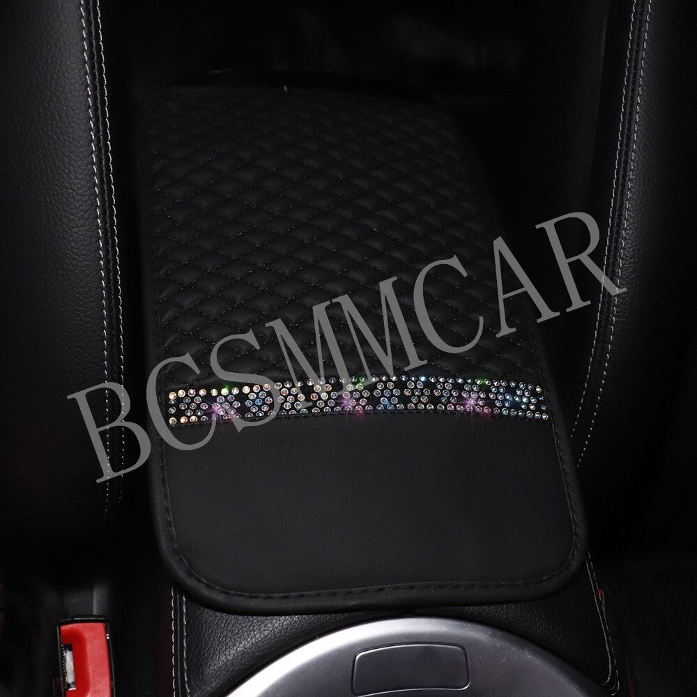 Car Armrest Cushion Cover Center Console Box Pad Protector PU Auto Accessories