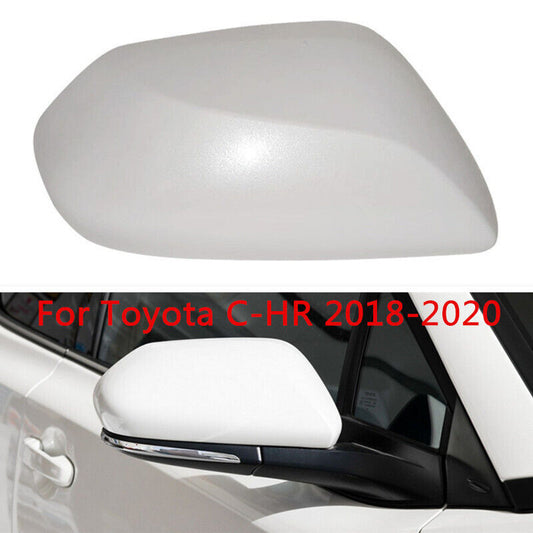 Pearl White RH Rearview Door Mirror Shell Cover Cap for Toyota C-HR 2018-2020