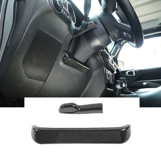 Carbon Fiber Steering Wheel Height Adjust Cover Trim for Jeep for Wrangler JL JT 18+