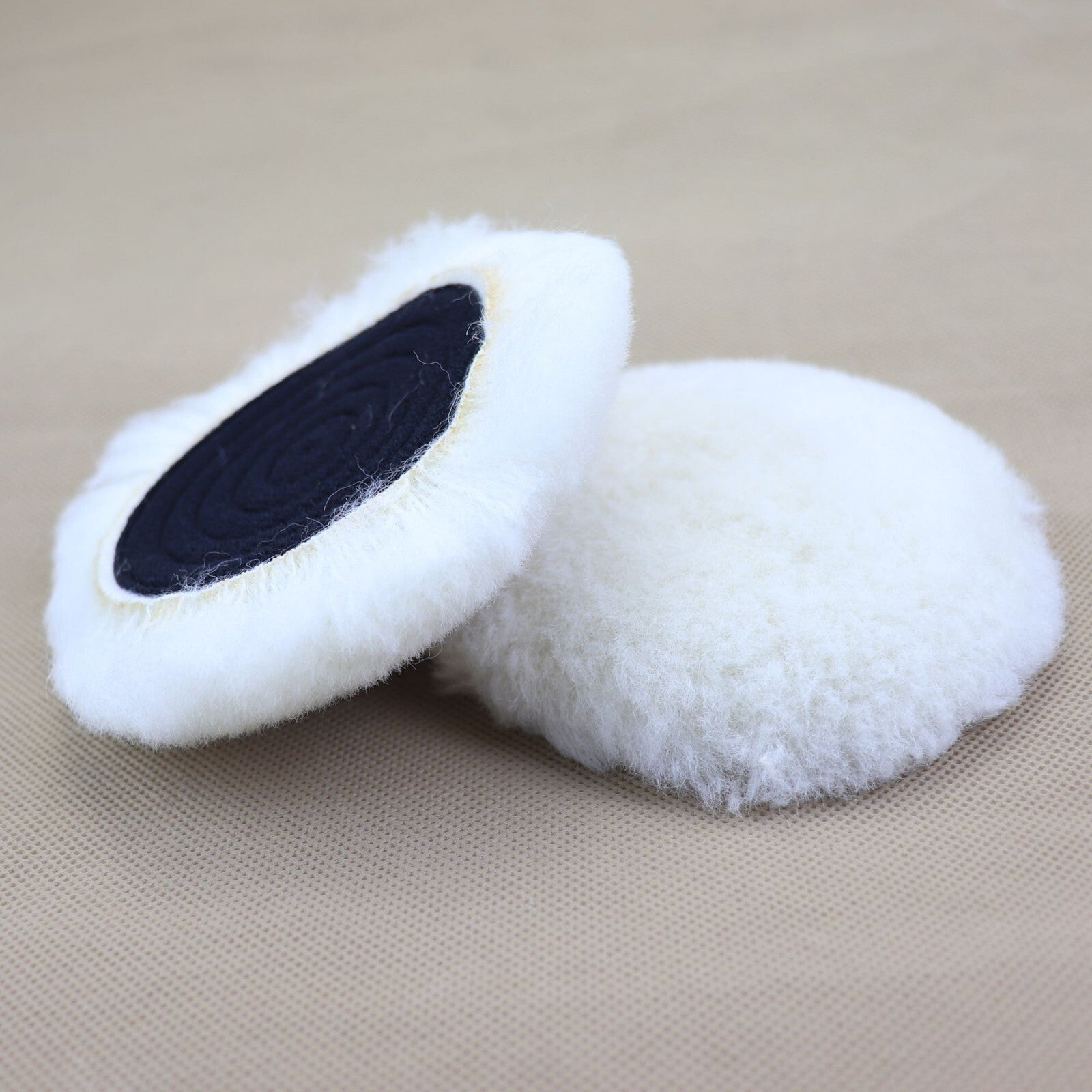 2-Pack 3-inch Car Polisher Wool Cleaning Pad Polishing Sponge Polishing Pad Kit