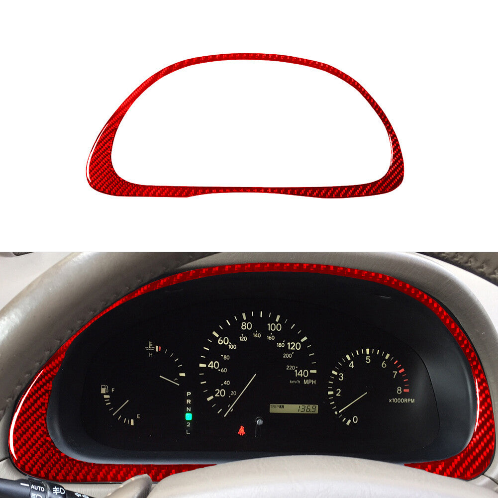 Red Carbon Fiber Interior Speedometer Cover Trim for Lexus RX300 1998-2003 A