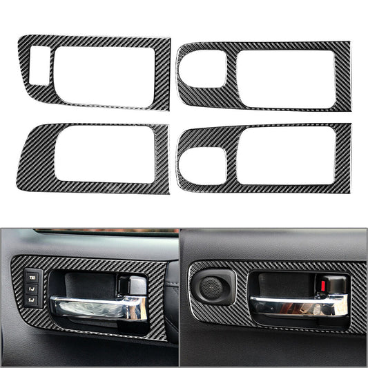 RHD Carbon Fiber Black Inner Handle Frame Trim for Toyota Tundra 2014-2021 2015