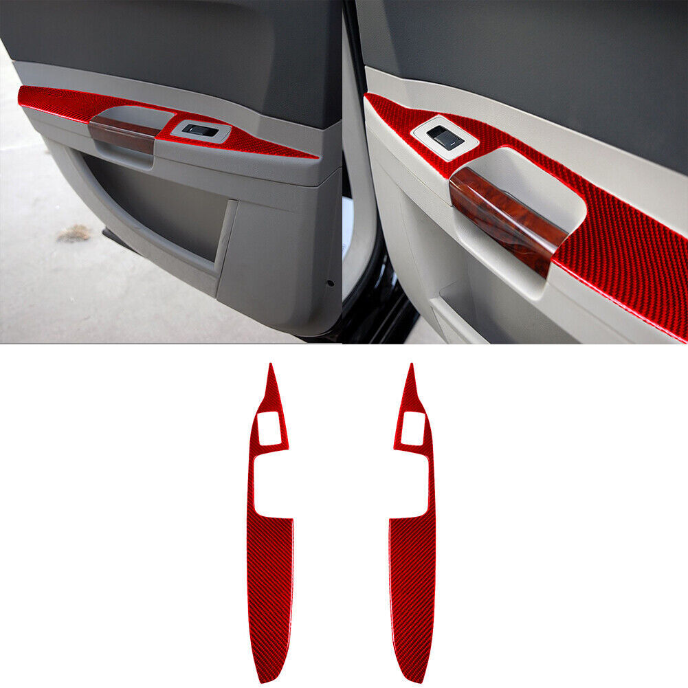 10X Red Carbon Fiber Center Console Cover Trim for RAM Promaster 2014-2021 v