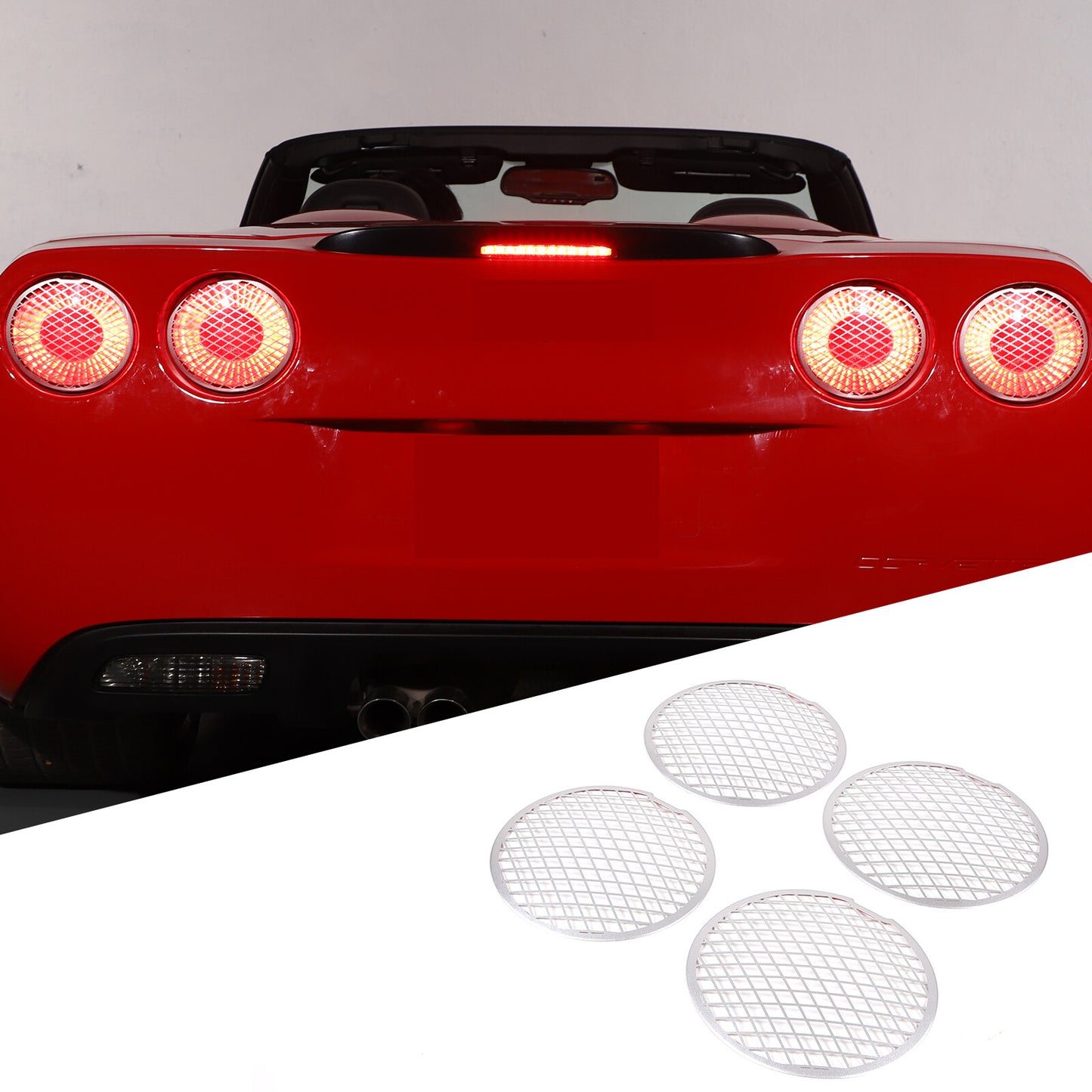 ABS Matte Black Steering Wheel Button Frame Trim for Corvette C8 2020-2023- v