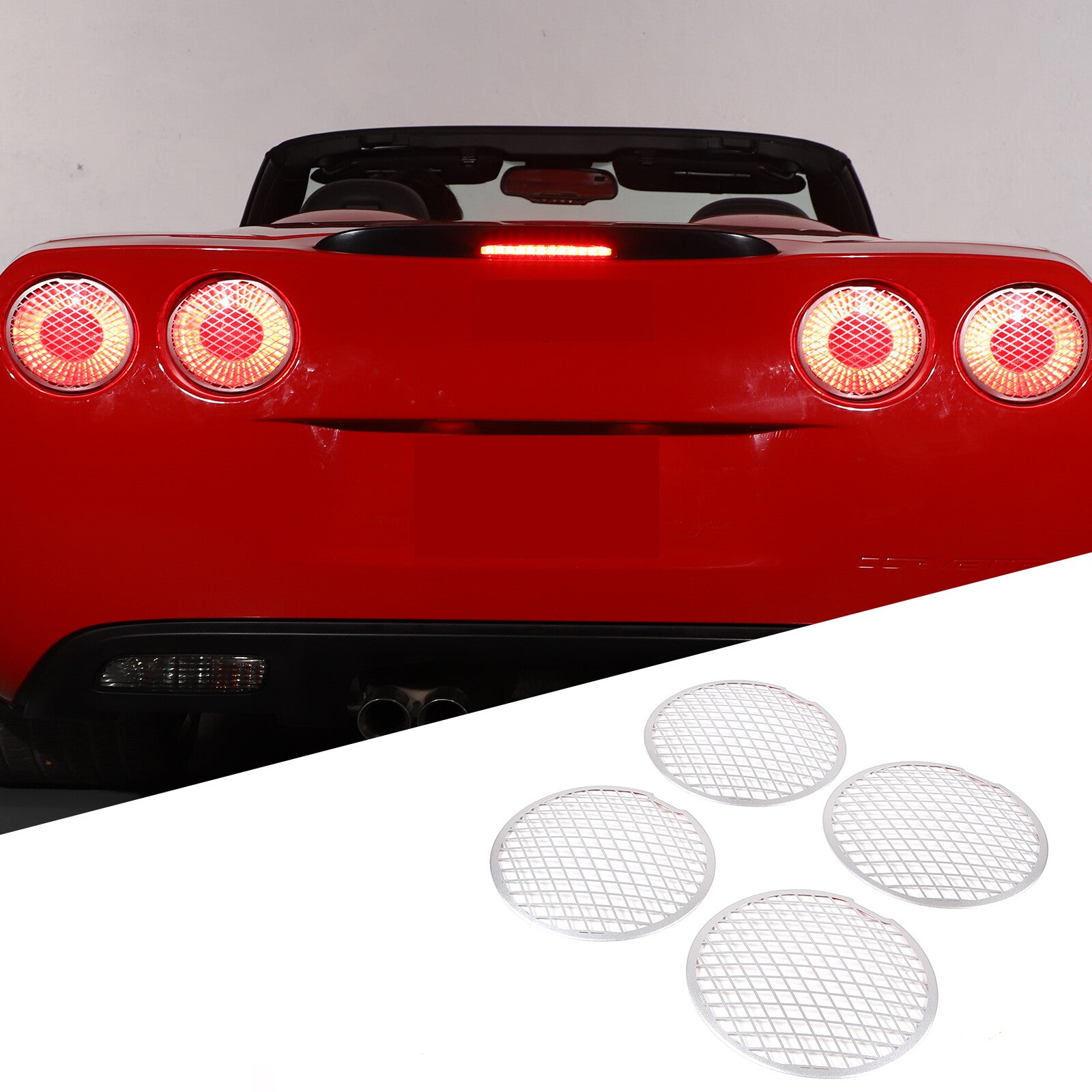 ABS Matte Black Steering Wheel Button Frame Trim for Corvette C8 2020-2023- v
