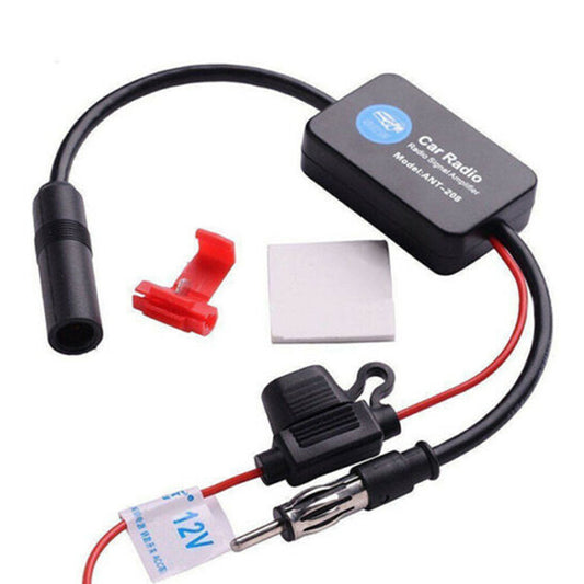 Car FM AM Radio Stereo Signal Antenna Aerial Signal Amplifier Booster 12V S3S2 Q